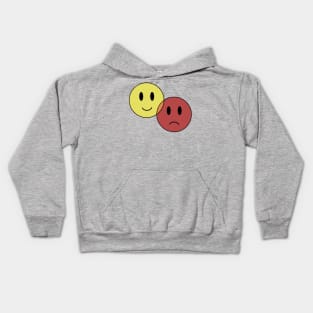 Yellow and Red - Smile and Frown Kids Hoodie